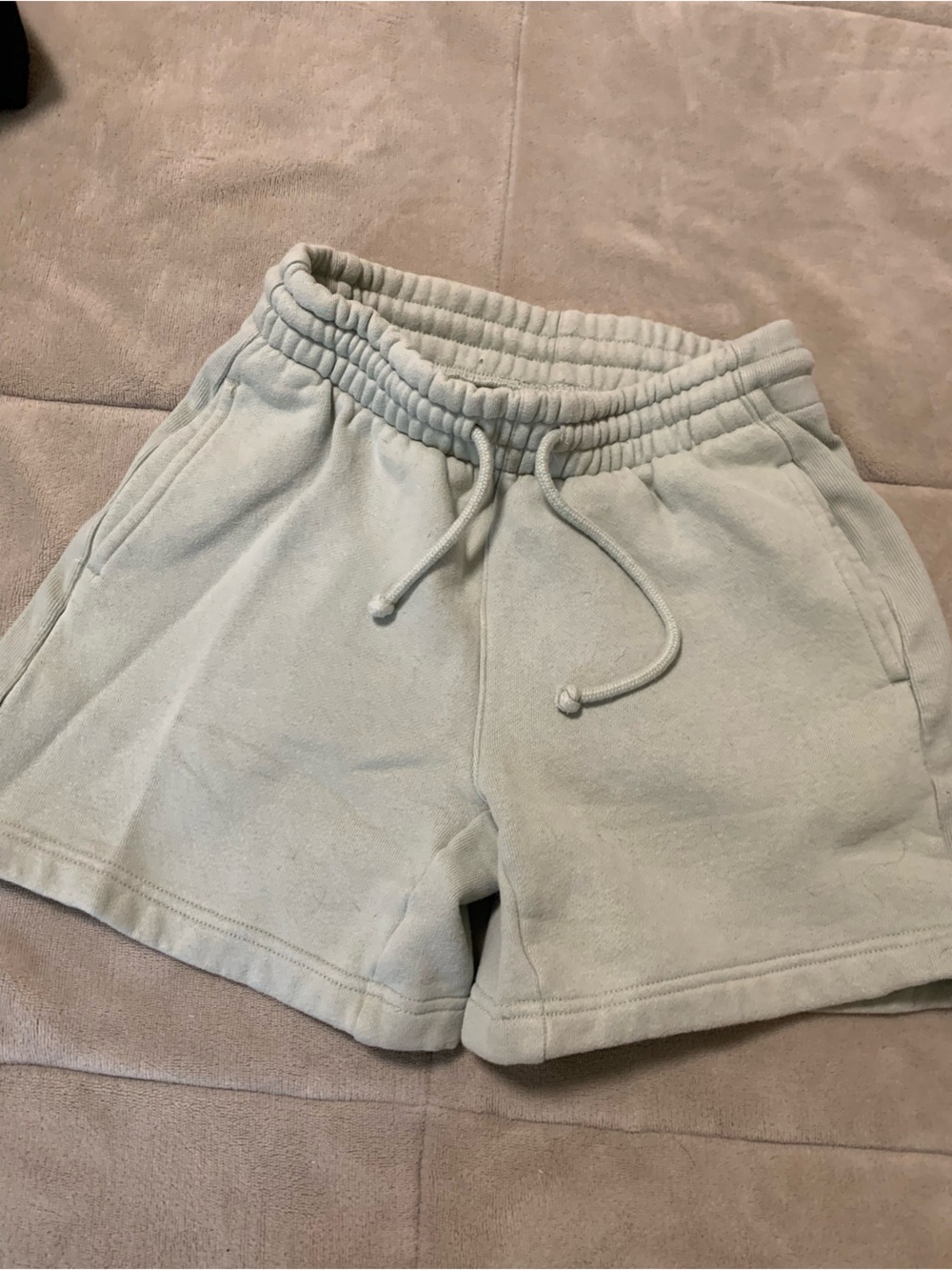 TNA Light Sage Cozy Drawstring Shorts